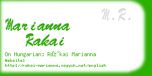 marianna rakai business card